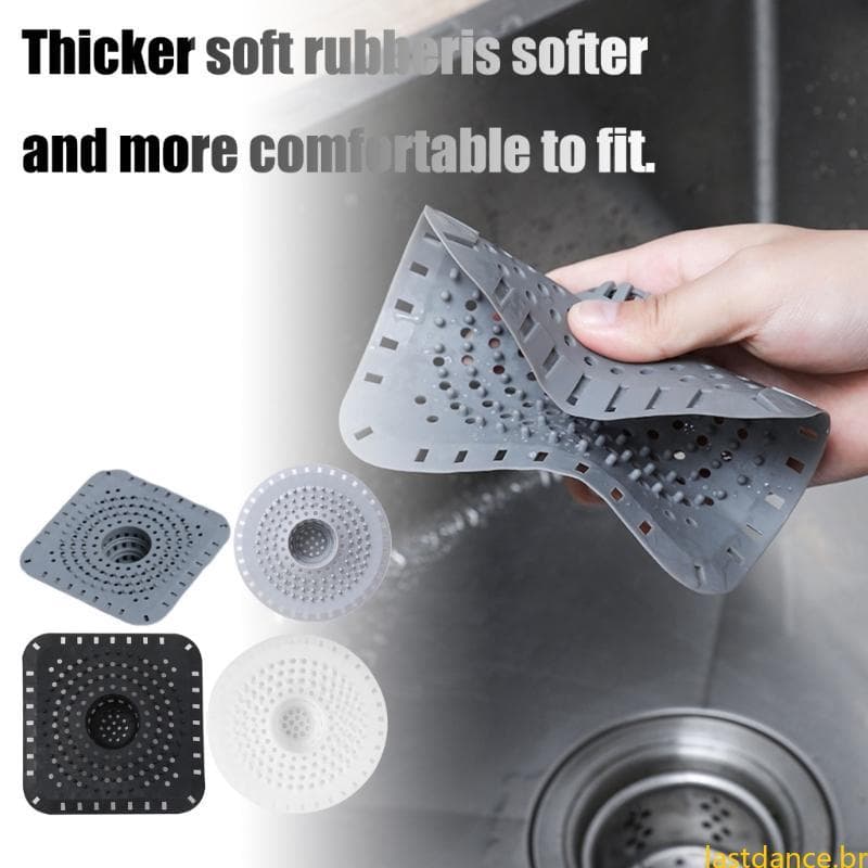 Las Kitchen Sink Hair Catcher Filtro Silicone Drenagem Flexível Para Casa