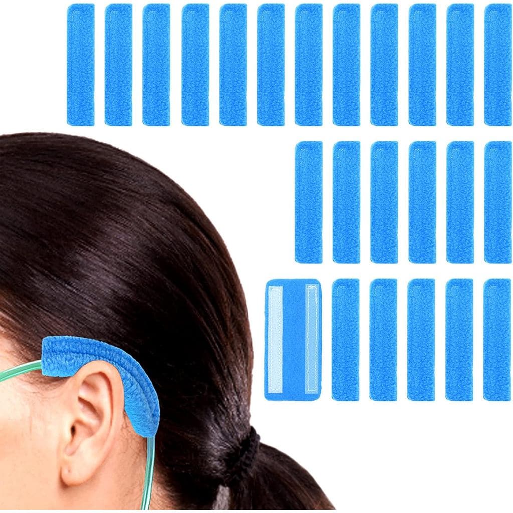 NATAKU 24 Peças de Almofadas Auriculares para Cânula Nasal, Protetores Auriculares Macios para Oxigênio, Capa Protetora