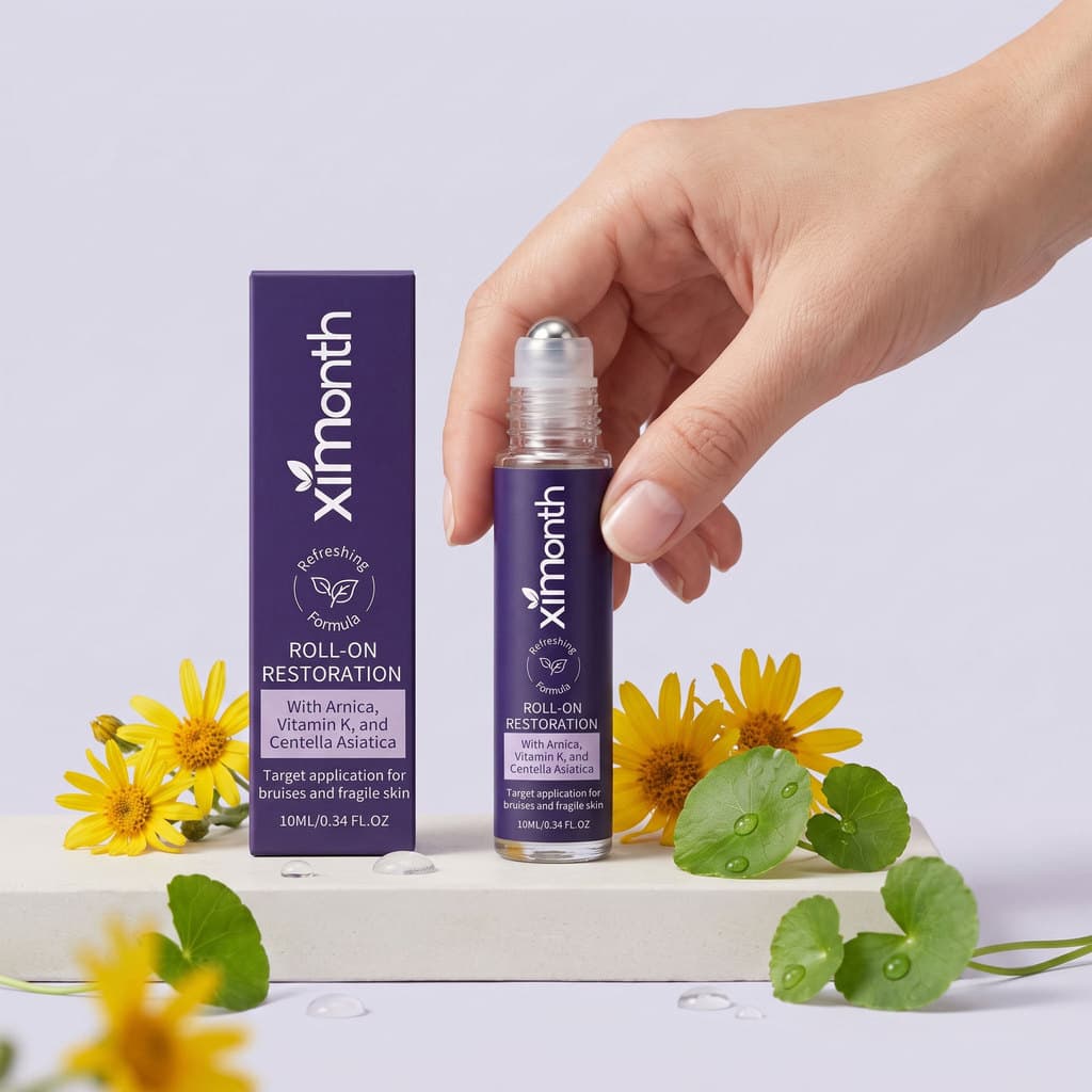 XIMONTH Skin Care Roll-On Serum Cuidado suave para a pele do corpo Massagem diária refrescante confortável
