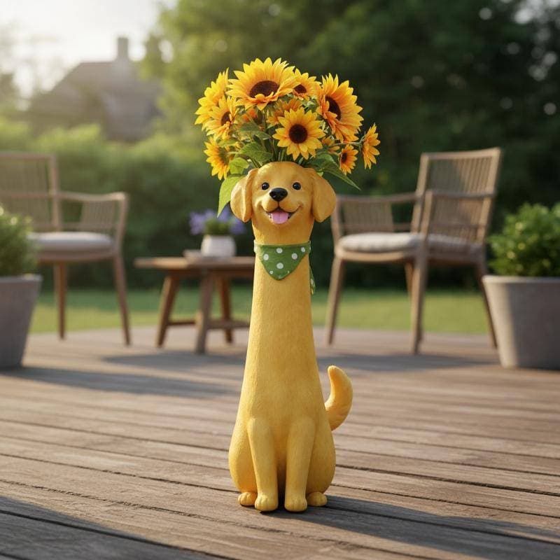 HENGHOME Vaso De Flores De Resina Ecológica Para Cães E Gatos , Ornamento Fofo De Decoração , Não Tóxico Casa , Desktop