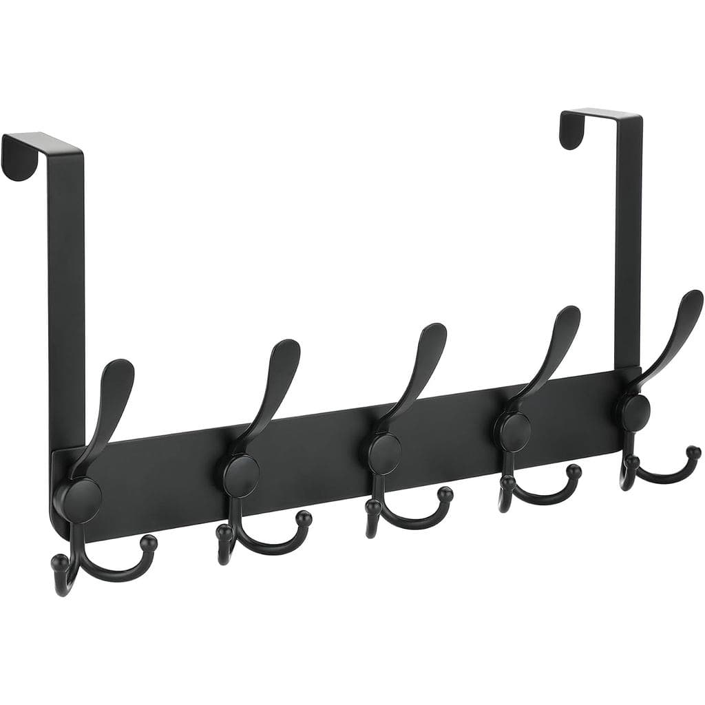 Ganchos para Pendurar na Porta, Suporte para Pendurar, Suporte para Toalhas de Banheiro com 15 Ganchos para Casacos, Org