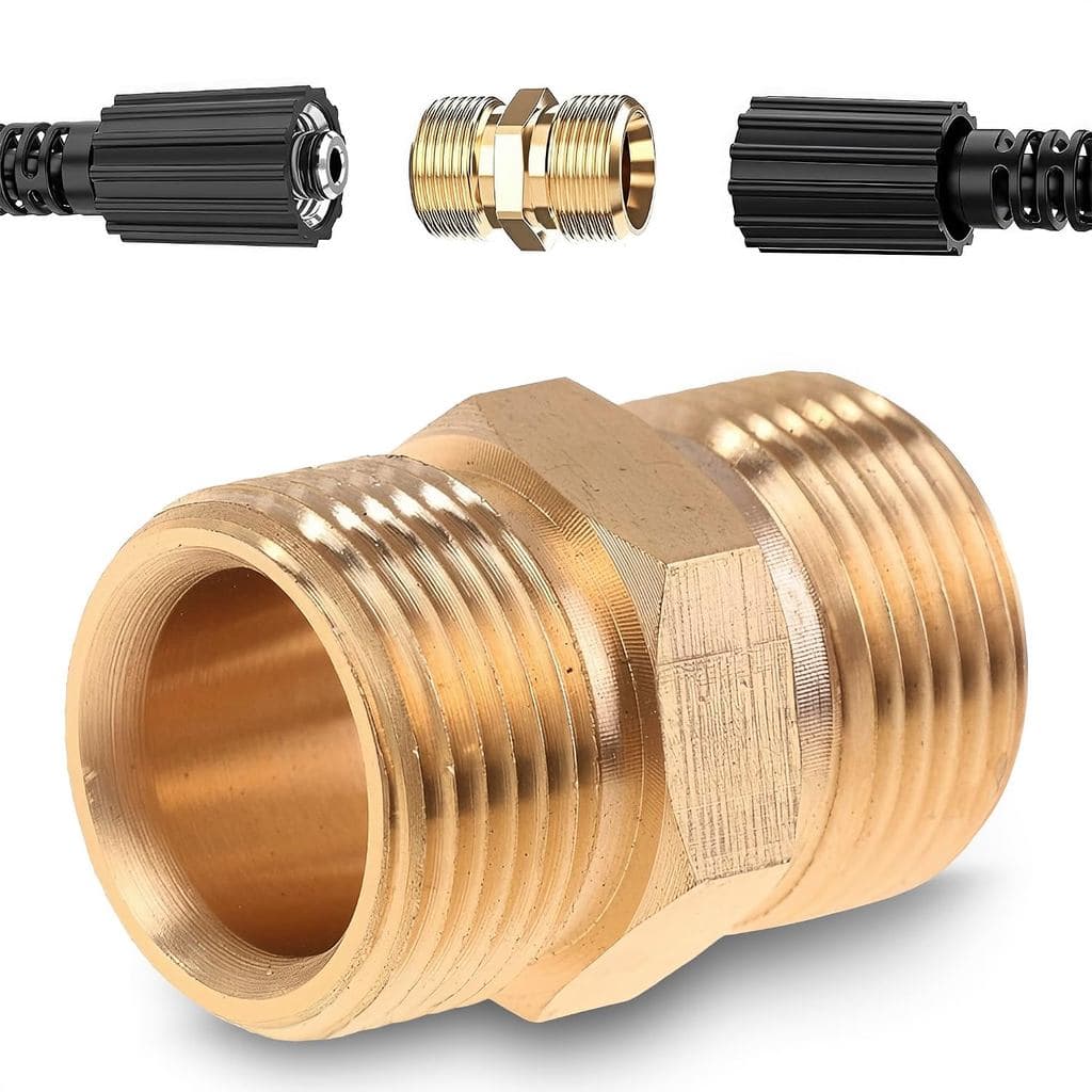 Conector de Mangueira para Lavadora de Alta Pressão - Acoplador de Mangueira para Lavadora de Alta Pressão M22 14mm 4500