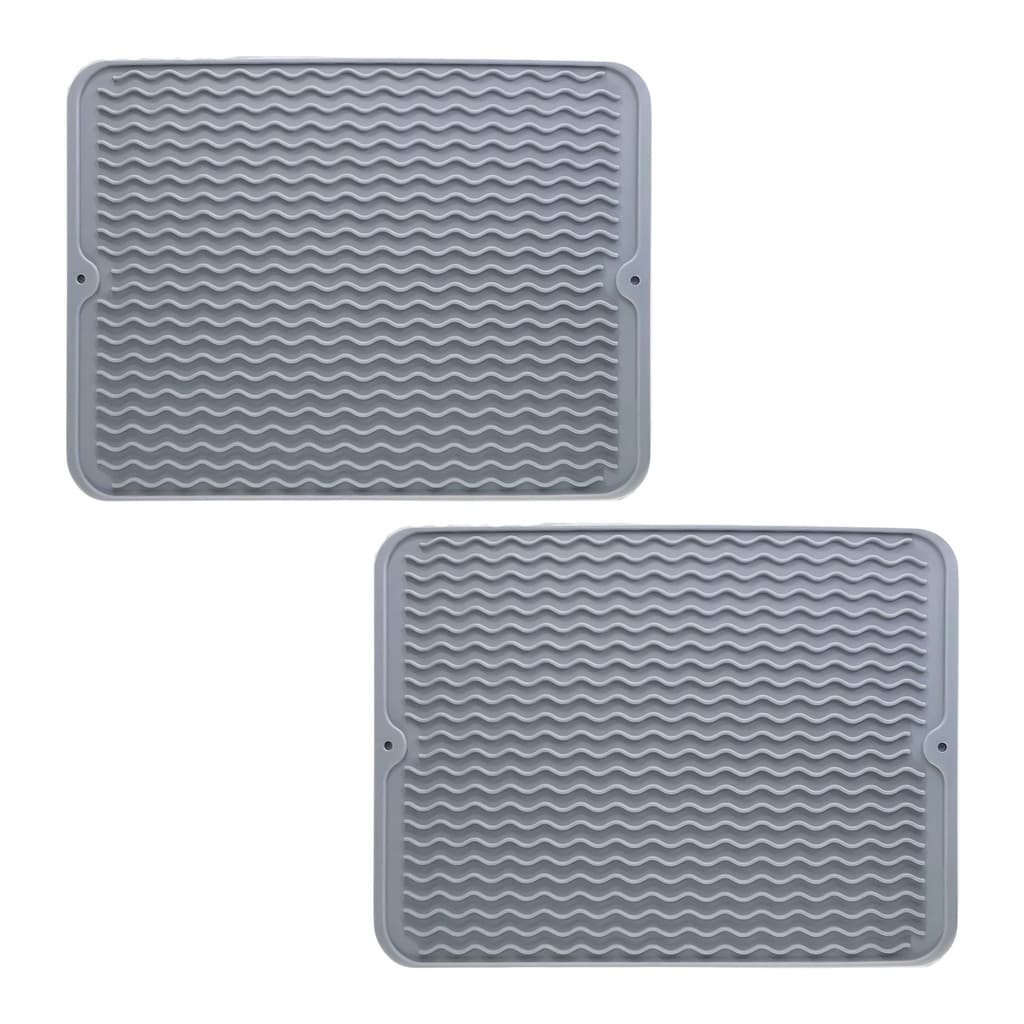 Kit 2 Tapetes Escorredor De Louça Silicone Antiderrapante