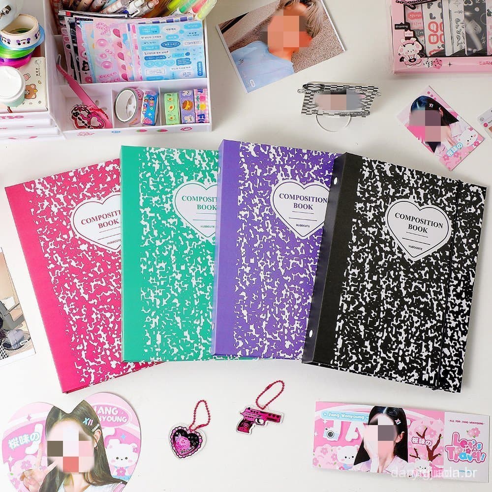 Álbum de Fotos Steve A5 com 6 Furos para Photocards, Livro de Armazenamento de Três Polegadas, Polaroid Star KMDJ