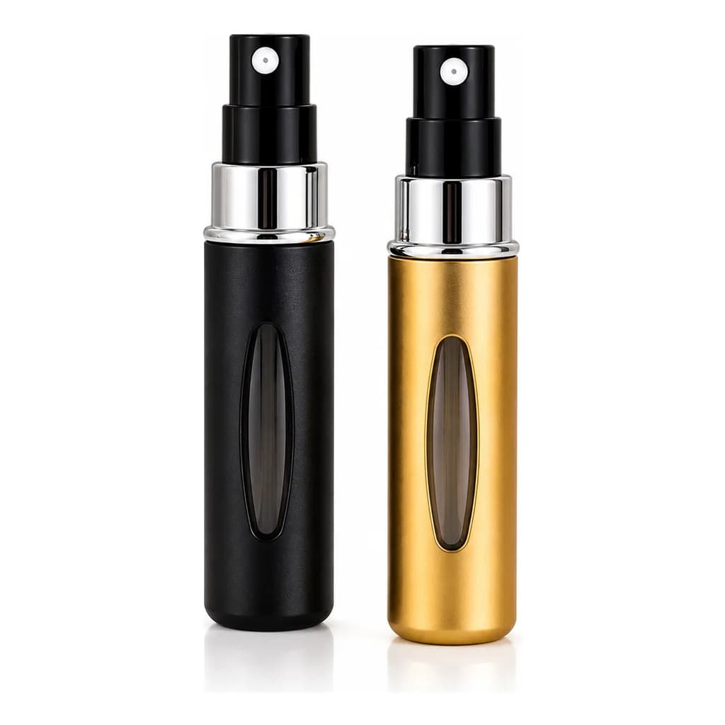 2 Frascos Mini Spray Borrifador Recarregáveis 5ml Mala Viagem 2 Unidades