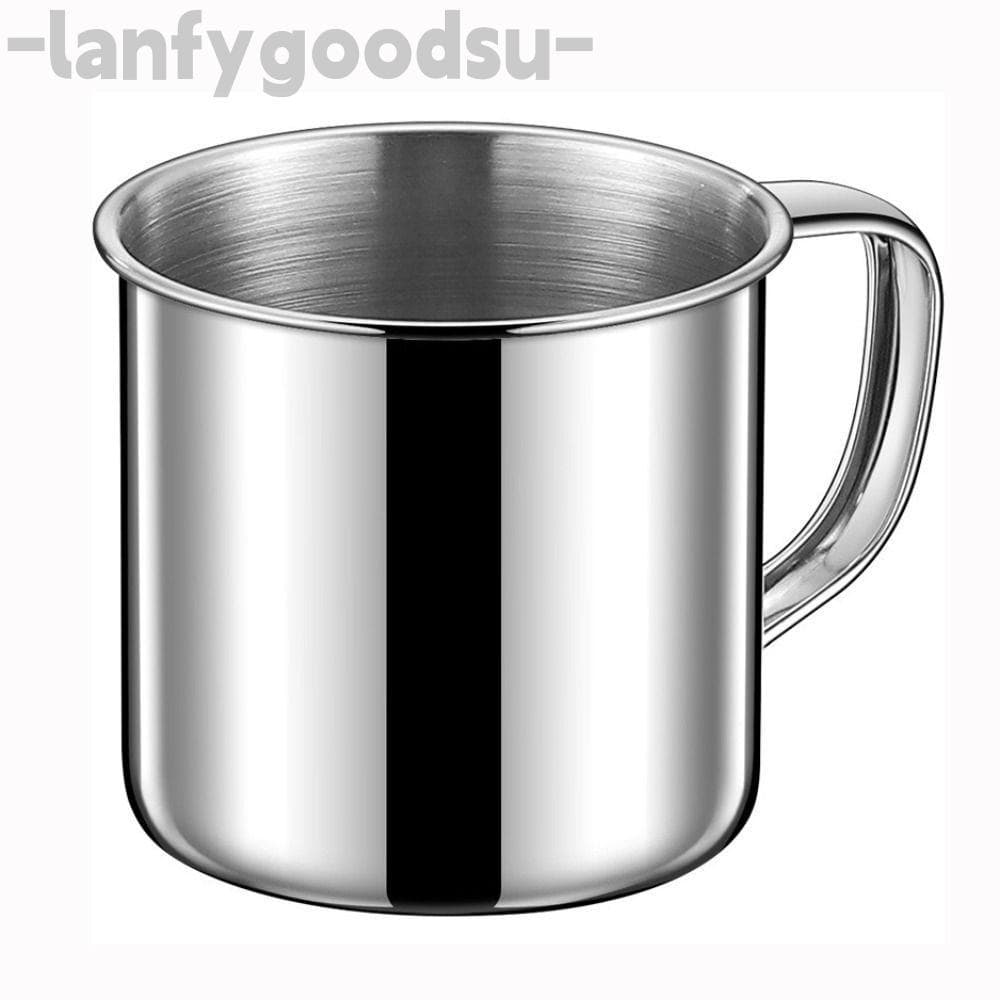 Xícara De Café LANFYGOODS , Copo De Aço Inoxidável Inquebrável 304 , Com Alça Caneca De Metal