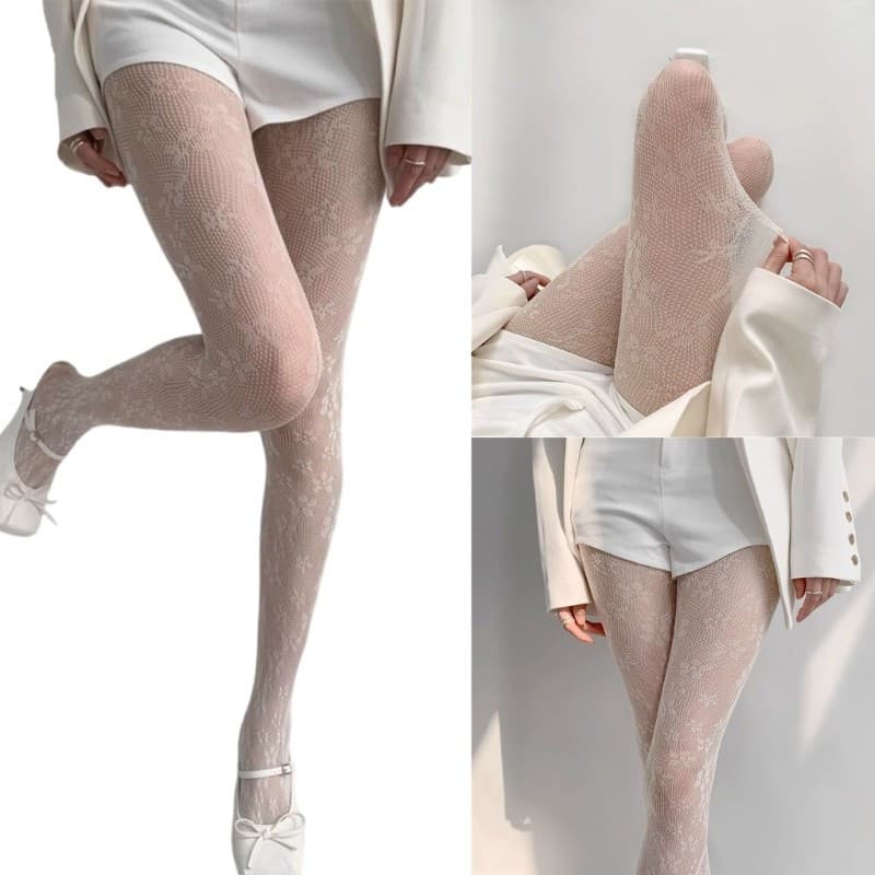 Ace Meia-Calça Feminina Estampada De Cintura