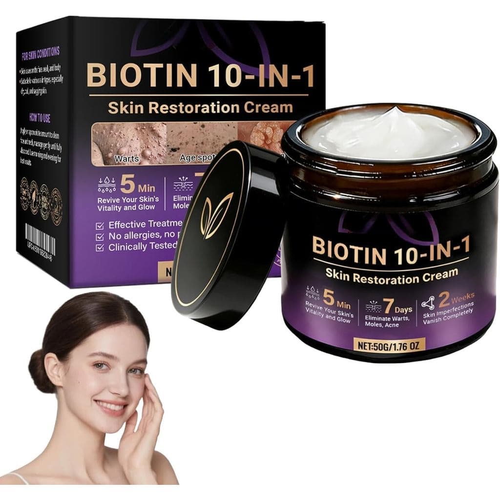 Biotin10-em-1 Regeneração, Cuidado Profissional, Reduz Imperfeições, Firmador Facial para Redução de Rugas e Hidratante