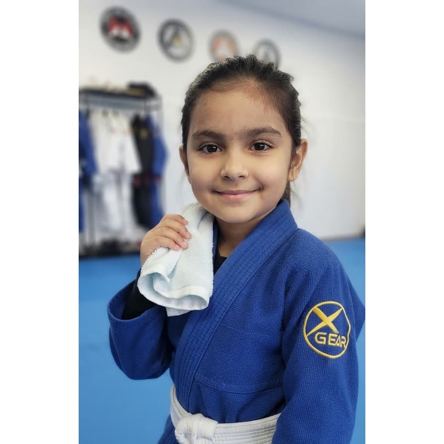 Kimono Azul Jiujitsu Infantil Xgear Trançado Leve + Faixa