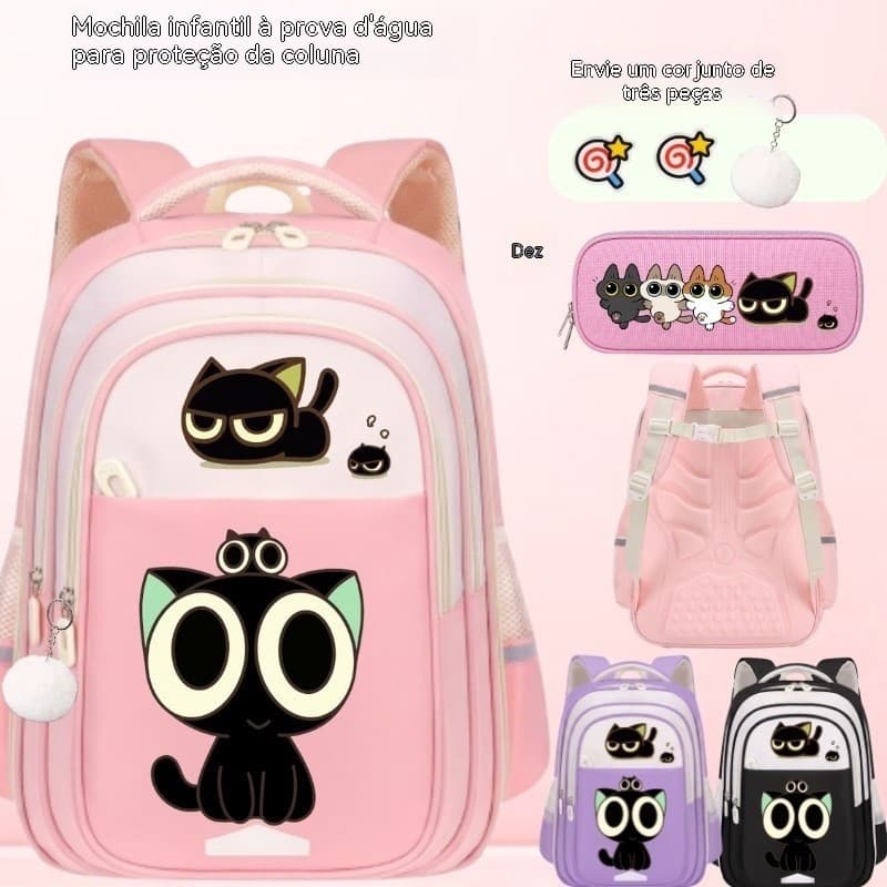 Hei school bag grande capacidade mochila escolar infantil Resistente à águaleve respirável mochila de costas menina