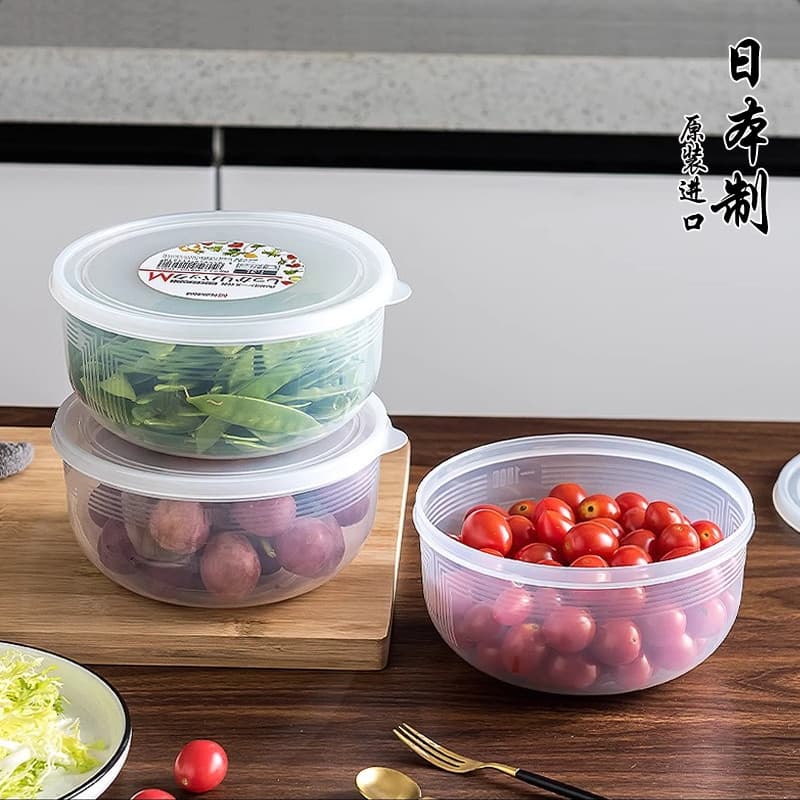 Japão importado redondo fresco-mantendo tigela de macarrão instantâneo com tampa trabalhador de escritório Bento caixa m