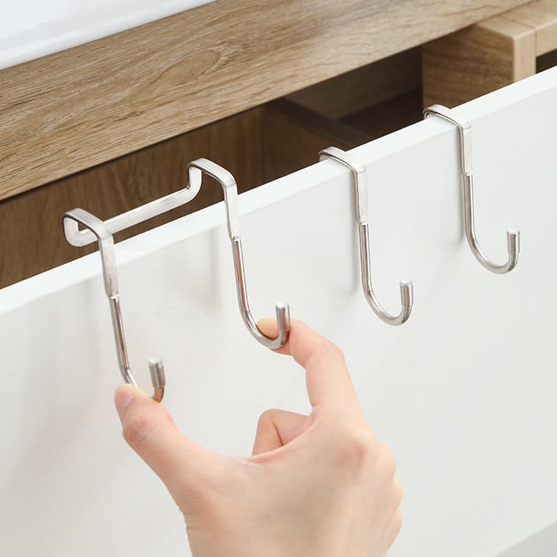 304 aço inoxidável em forma de s gancho armário de cozinha dormitório guarda-roupa atrás da porta roupas gancho gaveta d