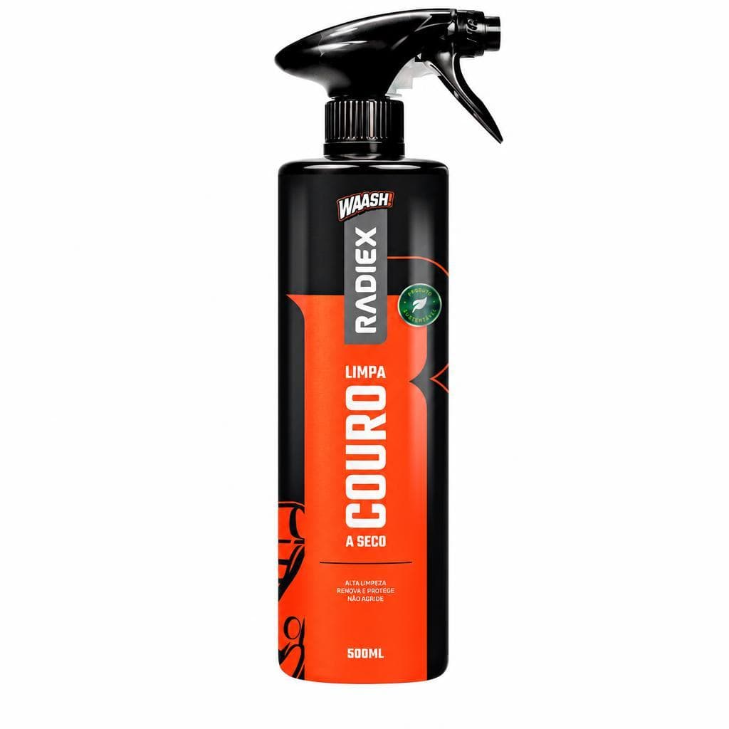 Radiex Limpa Couro Automotivo 500ml - Brilho e Maciez para Todos os Tipos de Couro, Sem Água!