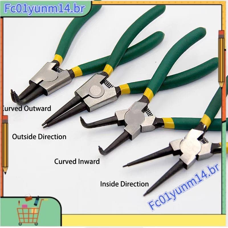 Alicate De Anel De Pressão Interno/Externo De 9 Polegadas Kit De Remoção De Instalação Extrator De Circulador