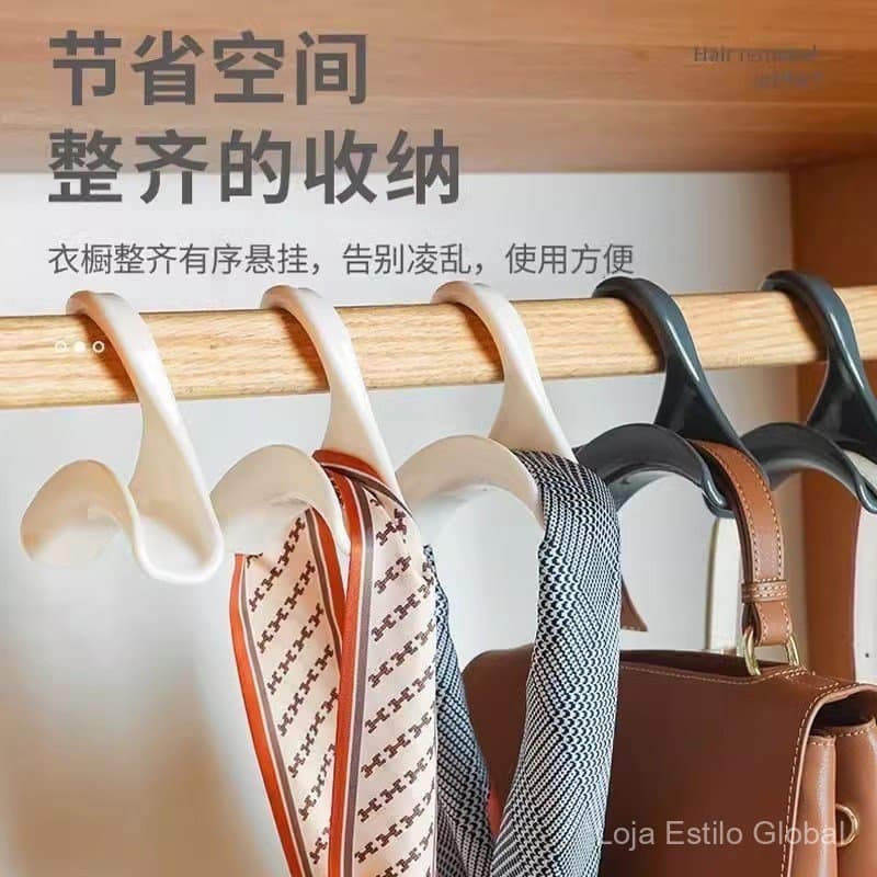 Gancho para bolsas, gancho arqueado para bolsas de mão, suporte para gravatas e lenços, gancho multiuso para armazenamen