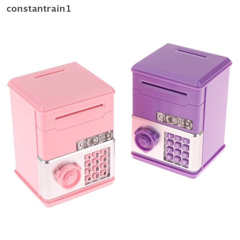 Cofrinho infantil com senha, mini caixa eletrônica para dinheiro e moedas, brinquedo de aniversário [BR] FE9I