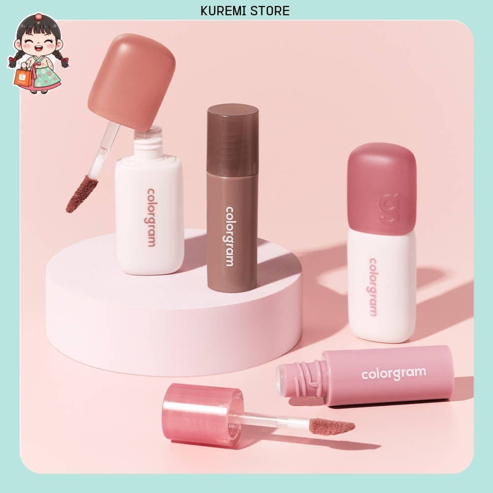 Colorgram Nudy Blur Tint-Cor Labial Macia Fosca À Prova De Manchas Para Maquiagem De Longa Duração