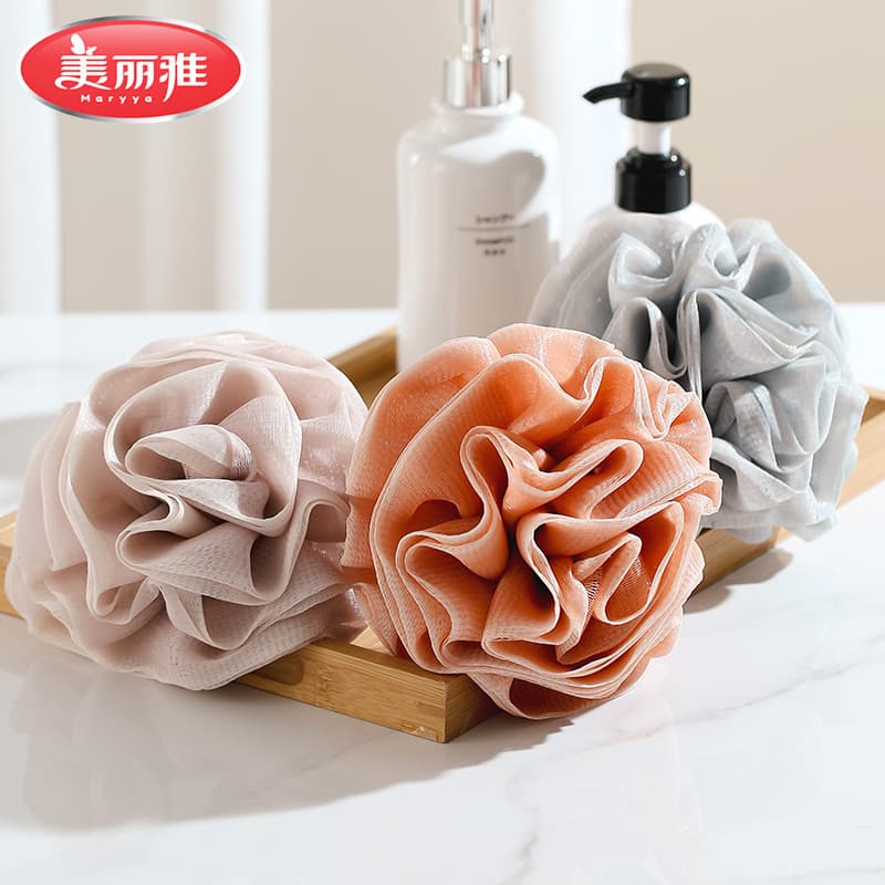 Meria bola de banho High-End banho rosa flor espuma Super macio esfregando bola de banho bonito senhoras dedicadas
