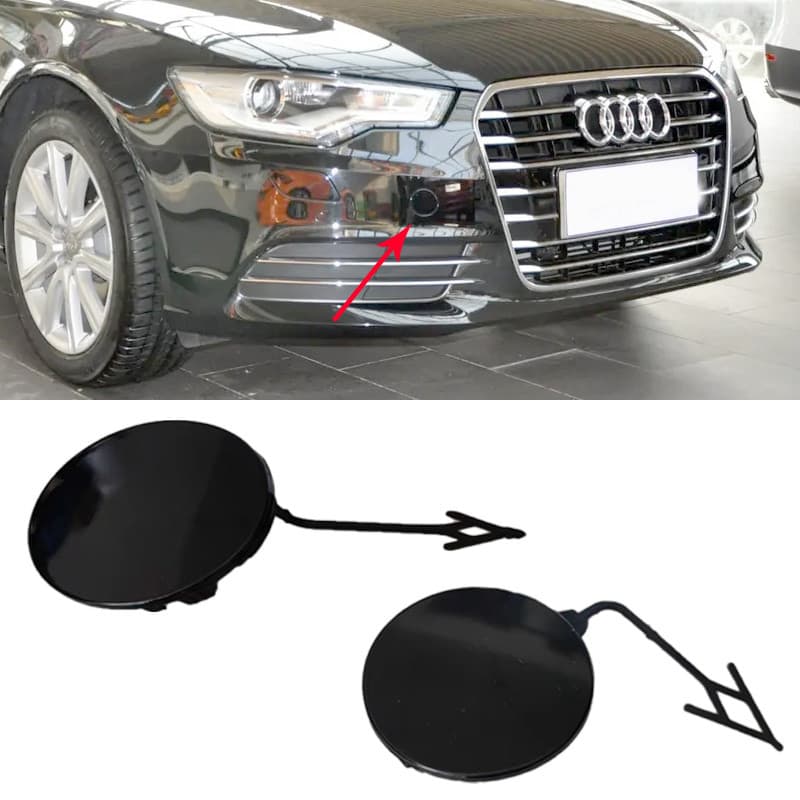 Audi A6L12-18 C7 C7PA amortecedor dianteiro reboque gancho capa pára-choques decorativo reboque gancho capa placa de cob