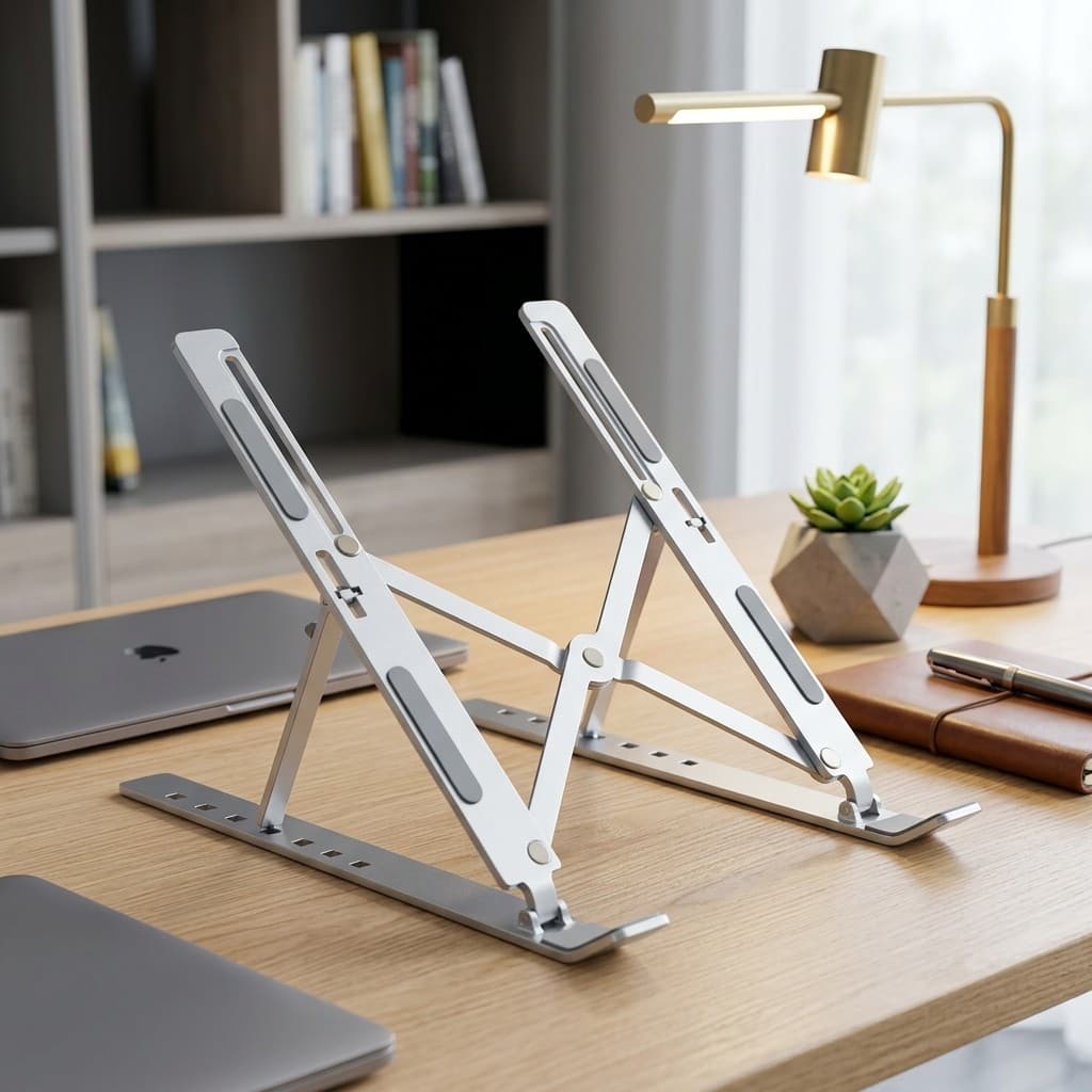 Suporte Para Notebook Metal Liga De Aluminio Reforçado Resistente Base Dobravel Portatil Com Bag