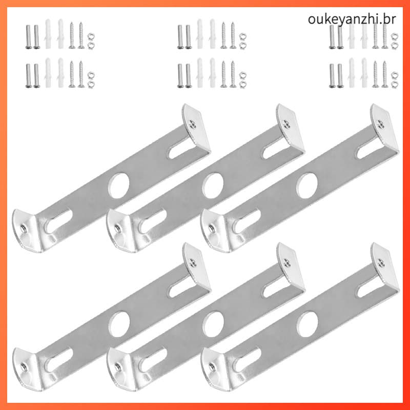 📎 6Conjunto Kit Suporte De Luz Prata Em Ferro Para Parede E Teto