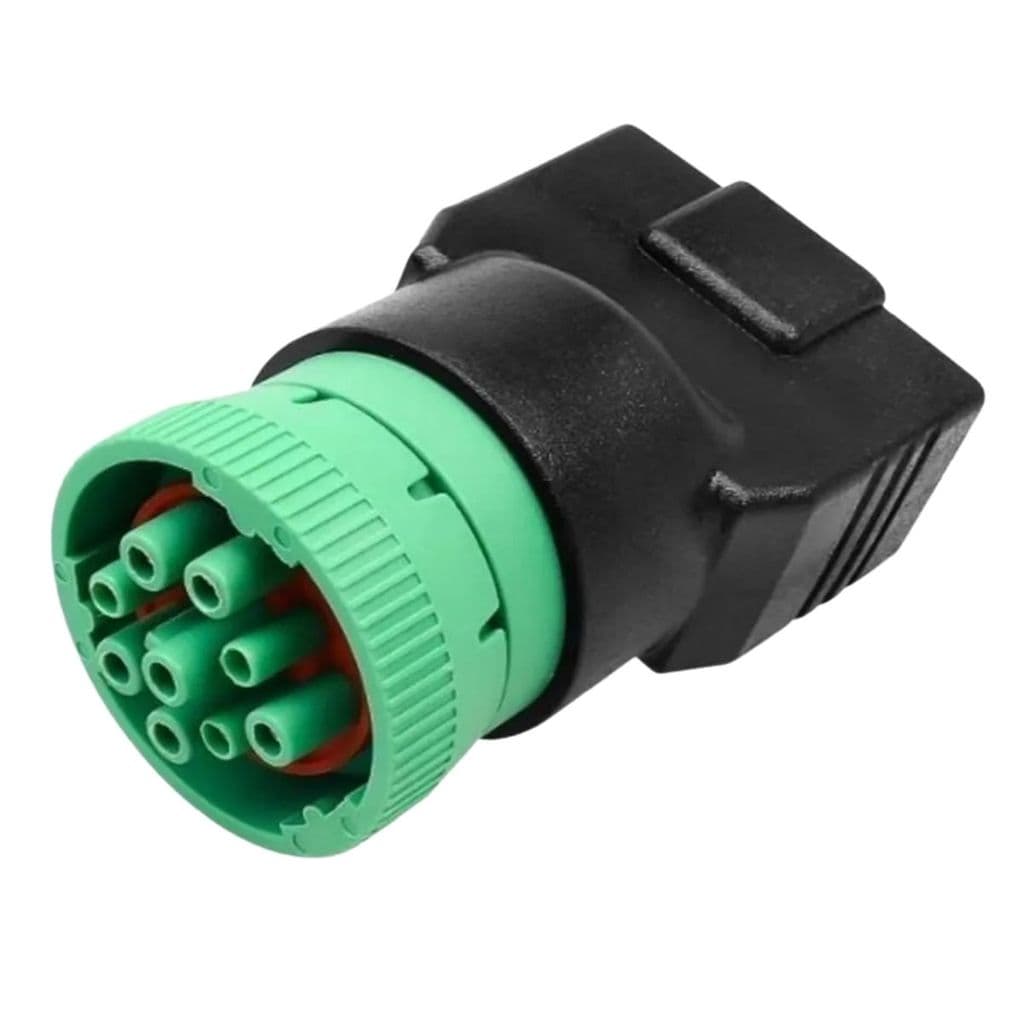 Conector J1939 Type 2 Cummins Deutsch 9 Pinos Obd2 Verde Cabo Caminhão Máquinas Pesadas Frotas