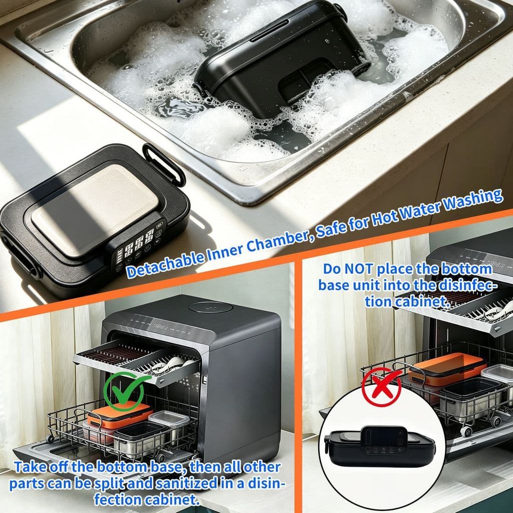 Yuantou Gong venda quente novo produto rádio aquecimento lancheira 27.000mah capacidade da bateria lavável