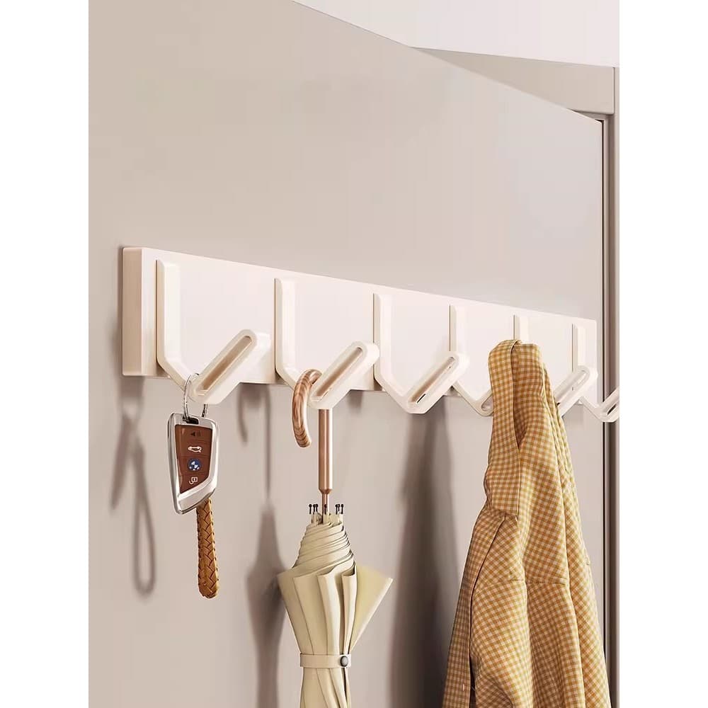 Gancho de roupas estilo bastão rápido atrás da porta, sem perfuração, gancho de chave sem cola, cabide de parede, sem pe