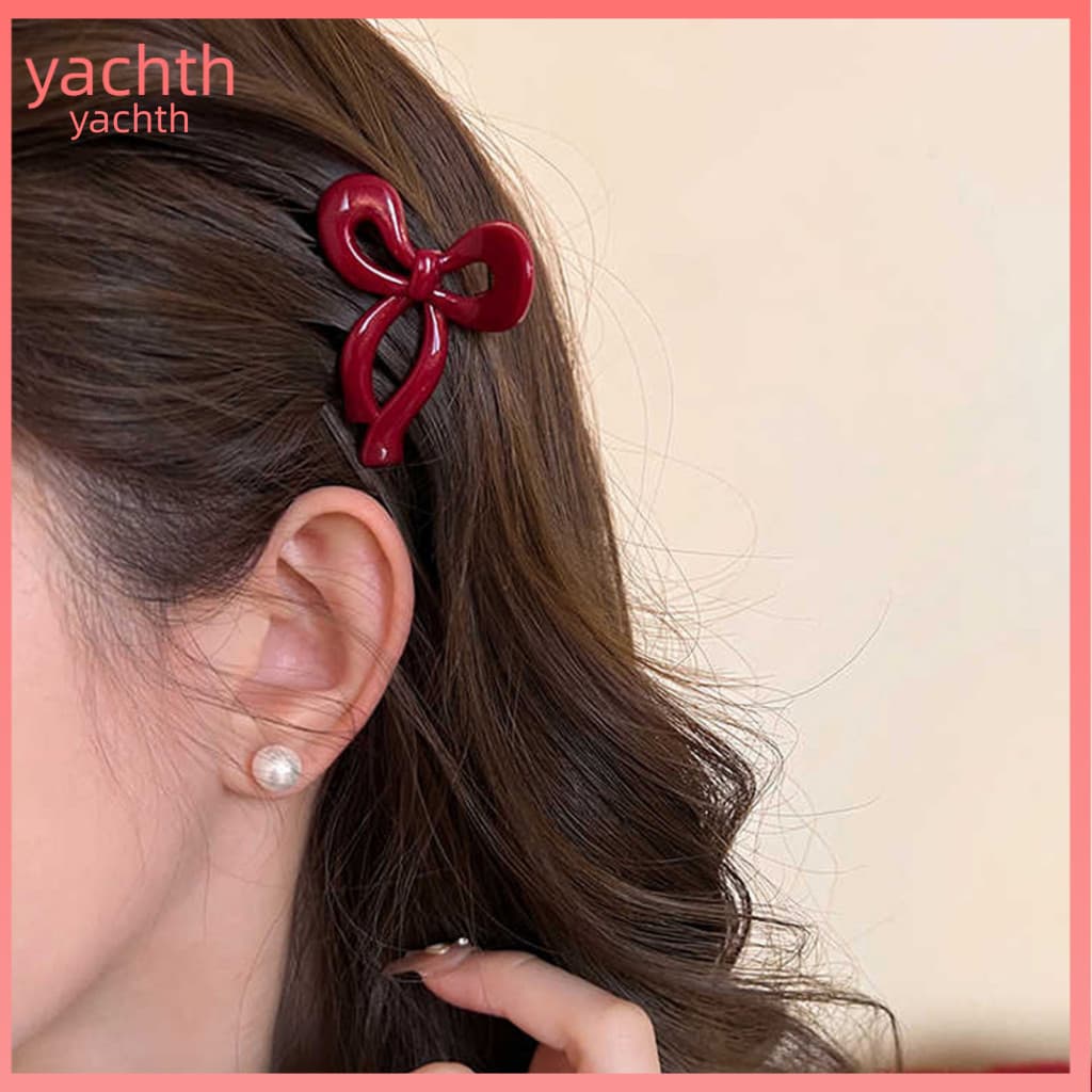 Metal Hair Pin Mini Bow Non-slip Alloy Clip Glossy Fade-resistant Accessory for Women and Girls – Stylish Durable Comf