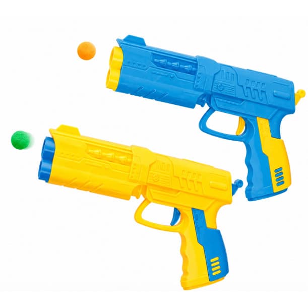 Kit 2 Brinquedos Lança Dardos de Espuma com Bolinhas – Pistola Infantil de Brinquedo para Crianças