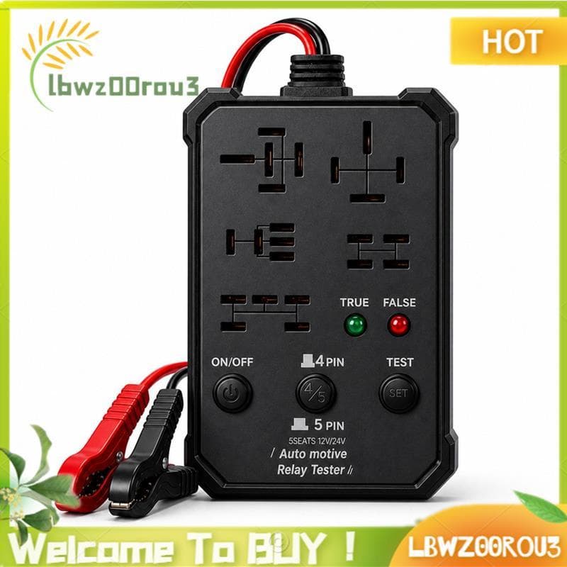 DW960 Testador De Relé Automotivo 12V-24V Ferramenta De Diagnóstico Automático , De Carro Com Clipes De Bateria , Kit De