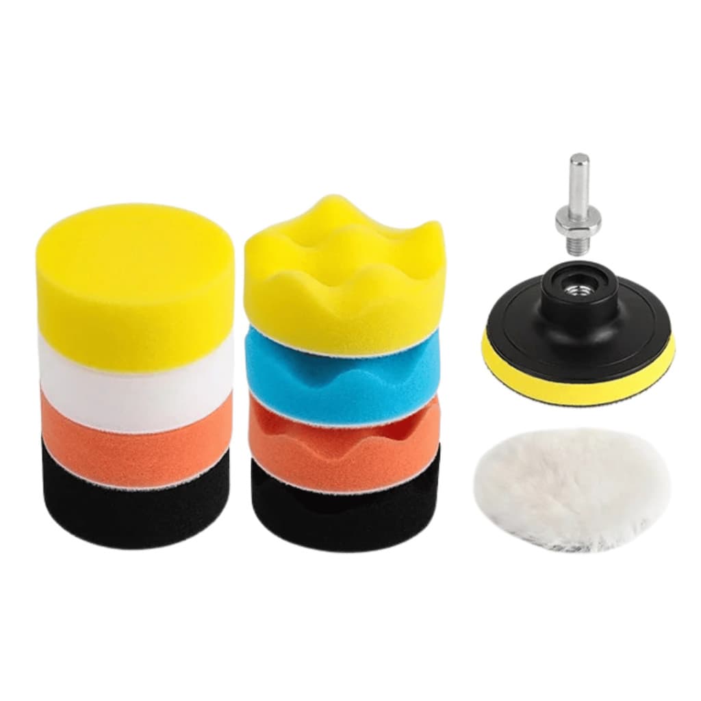 Kit 11 Peças Boina Polimento 3 Pol Furadeira Parafusadeira