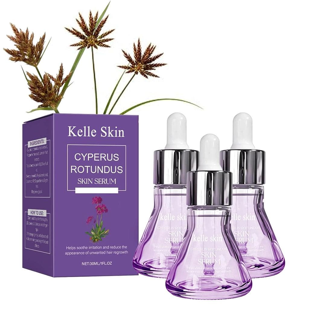 Sérum Kelle Skin Cyperus Rotundus, Óleo Hidratante para Depilação a Fio Pós-Depilação e Depilação com Cera, Sérum Hidrat