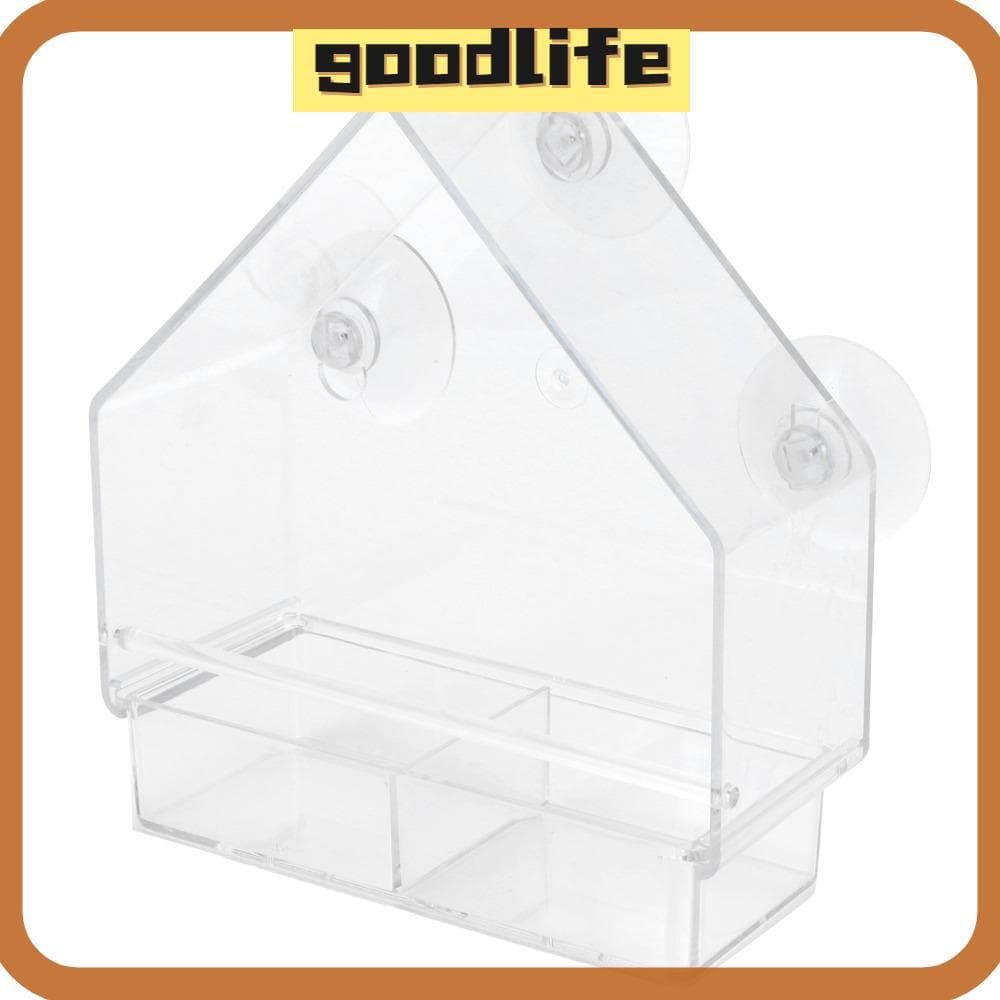 Alimentador De Pássaros Suspenso GOODLIVE , Transparente Durável PS , Ferramenta De Alimentação Com Design