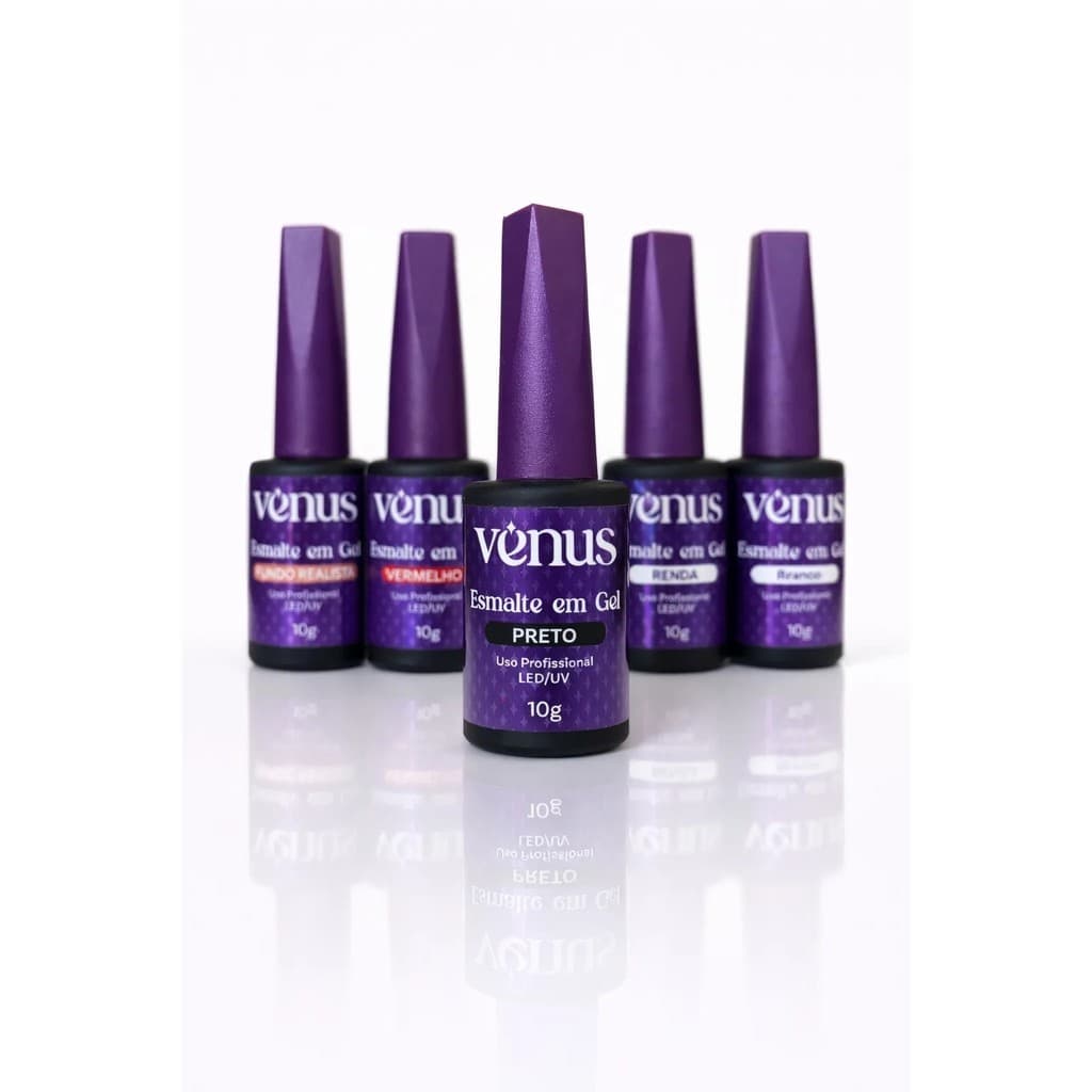 Kit 3 Esmaltes em Gel Vênus 10g - | Cores para Unhas Fibra Descoração Unhas Em Gel