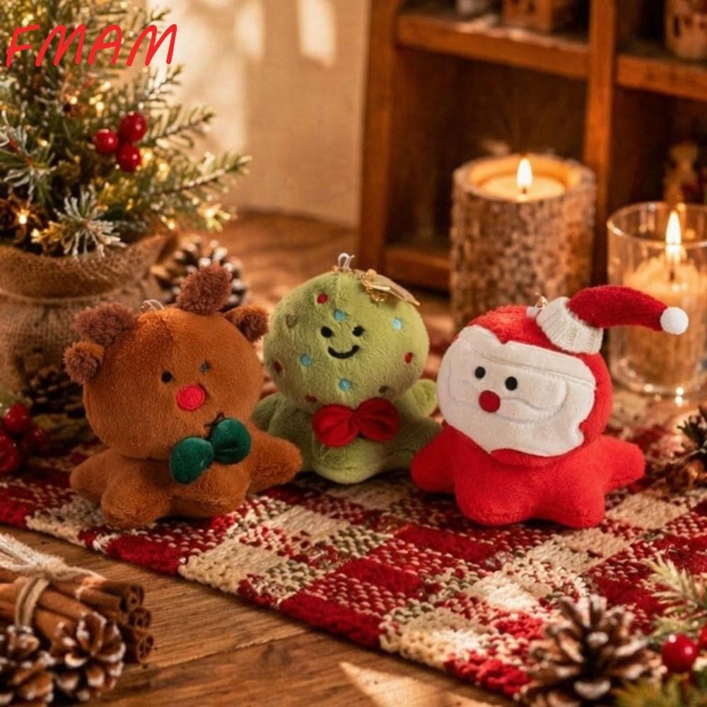 Boneca De Pelúcia FMAM , Travesseiro De Natal Com Laço Pendurado , Ornamento De Estilo Festivo De Toque Macio