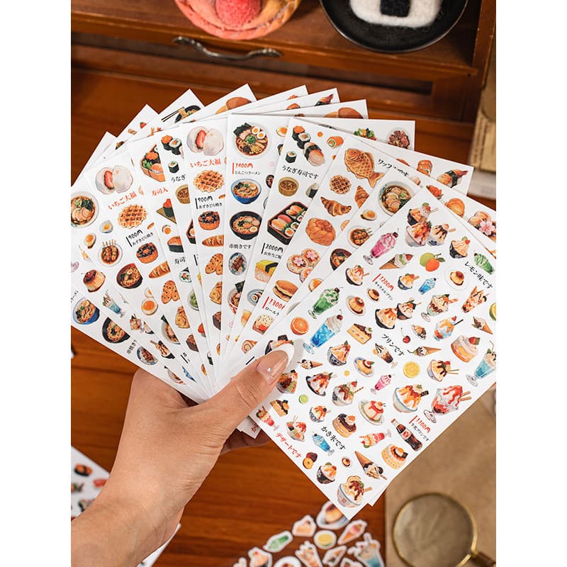 Deliciosa casa série paisagismo Gourmet adesivos 2 peças estilo antigo All-Match Material manual diy decoração cuco cart
