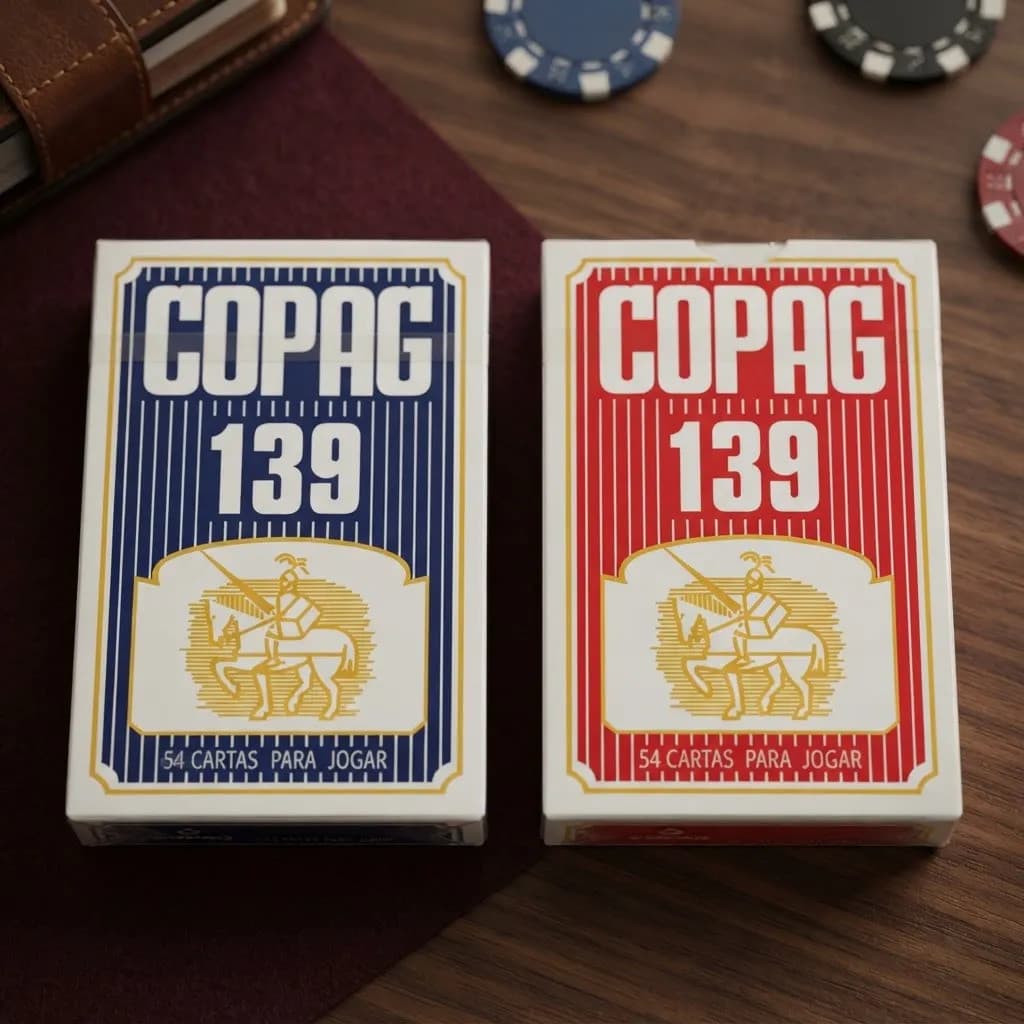 Pack 2 Baralhos Copag 139 Vermelho + Azul 54 Cartas Original Convencional