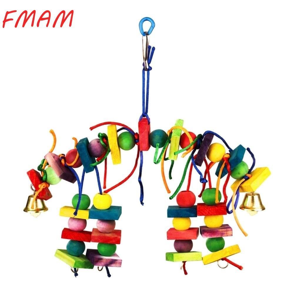 FMAM Bloqueia Brinquedo , Blocos Multicoloridos Bloco Grosso De Mastigar Periquito , Material Pássaro De Estimação