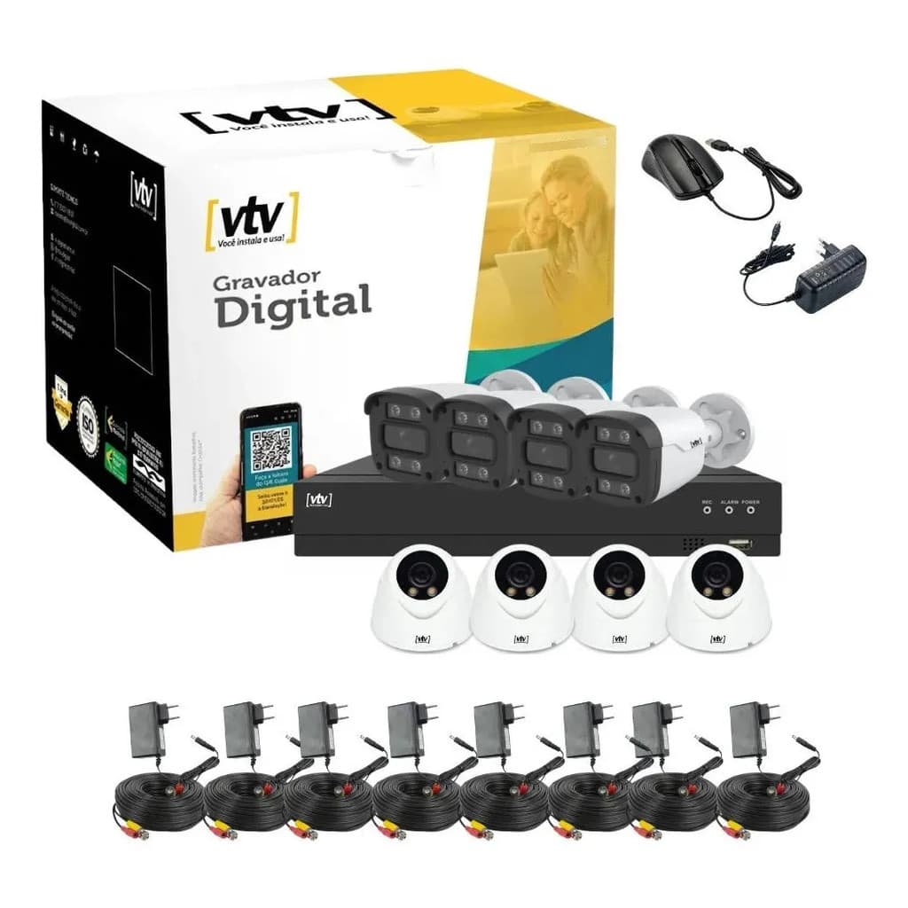 Kit Dvr 1080p  16ch + 4 Dome Full Color + 4 Bullet Full Colo