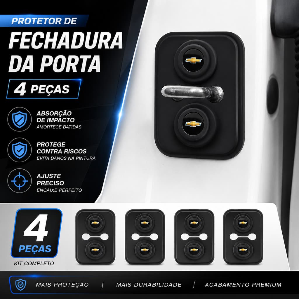 4 Pçs Fechadura Da Porta Do Carro Striker Capa Protetora Almofada Amortecedor Para Chevrolet Cruze Onix Rastreador Equin