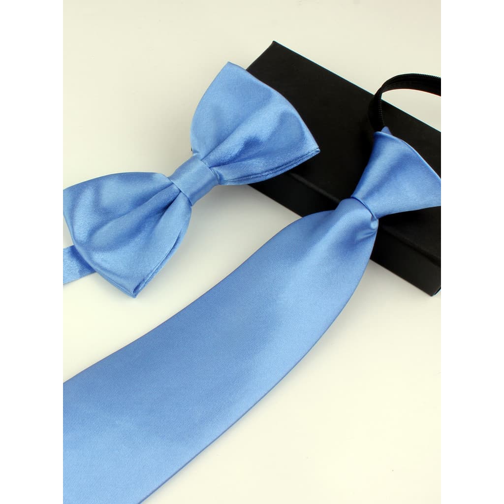 Gravata borboleta azul com zíper, masculina e feminina, 8CM de largura, azul puro, Formal, Casual, combinada