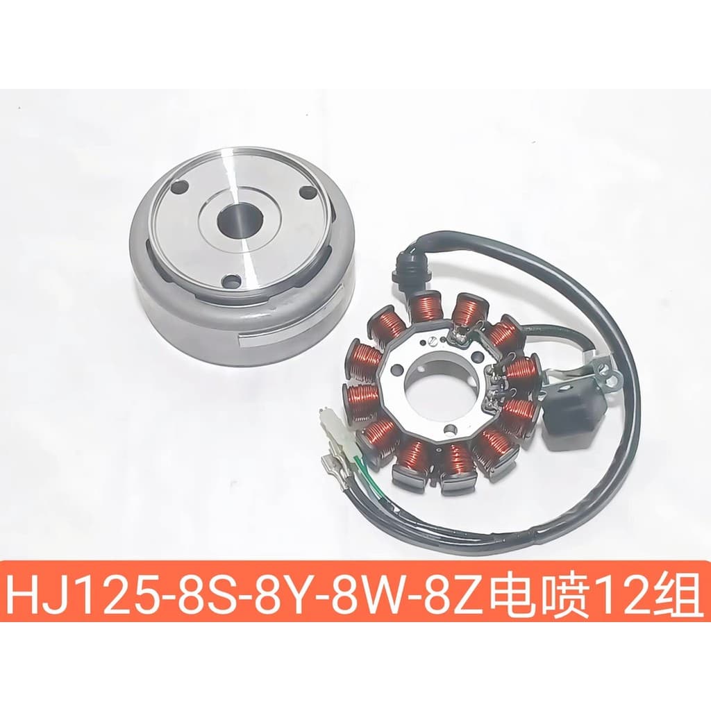 Adequado para Rotor de estator de bobina de injeção elétrica Haojue HJ125-8S-8R-8V-8Y/GN125-3-5-3F-5F