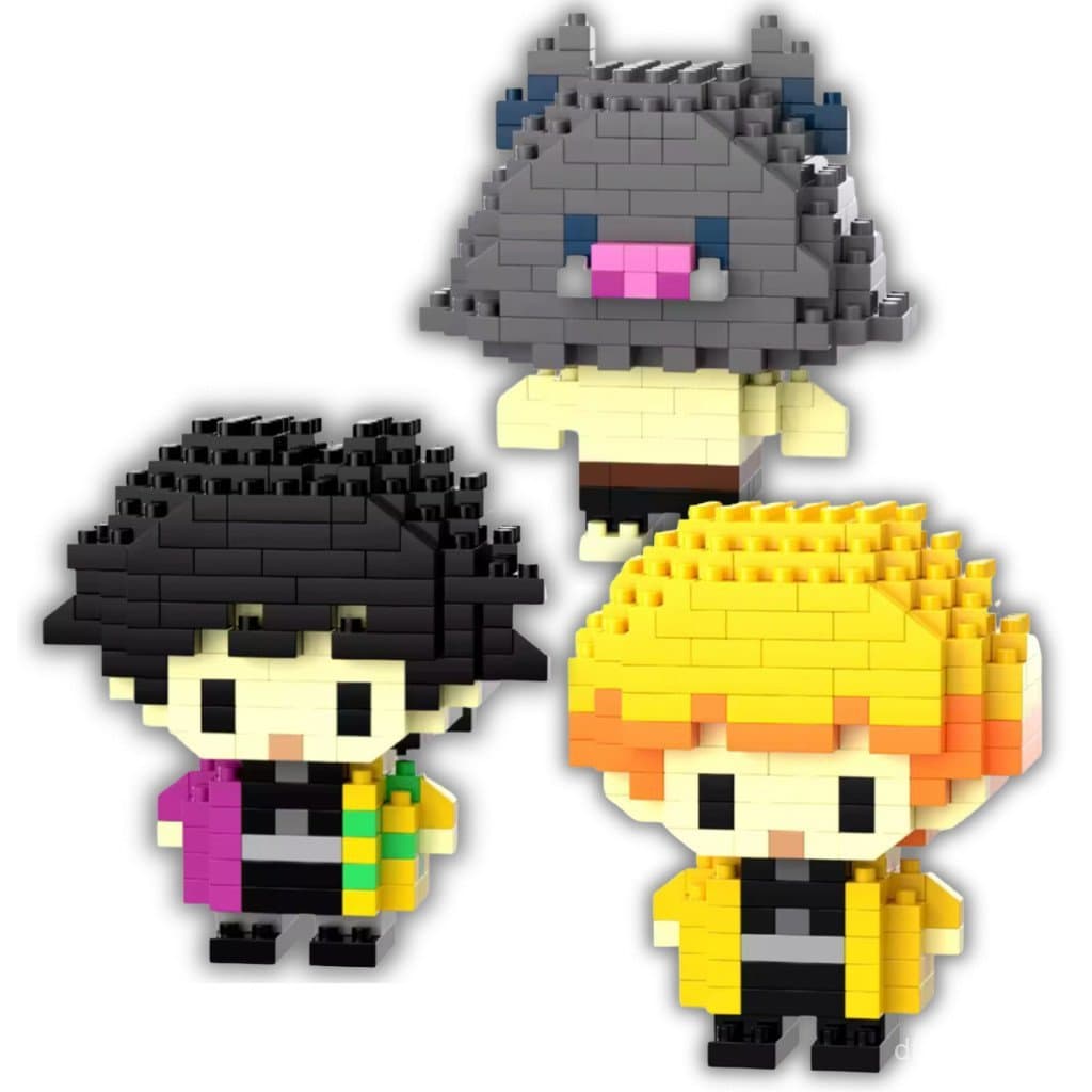 Kit Demon Slayer – Inosuke, Zenitsu e Giyu Tomioka |     Bloco de construção - TELHA