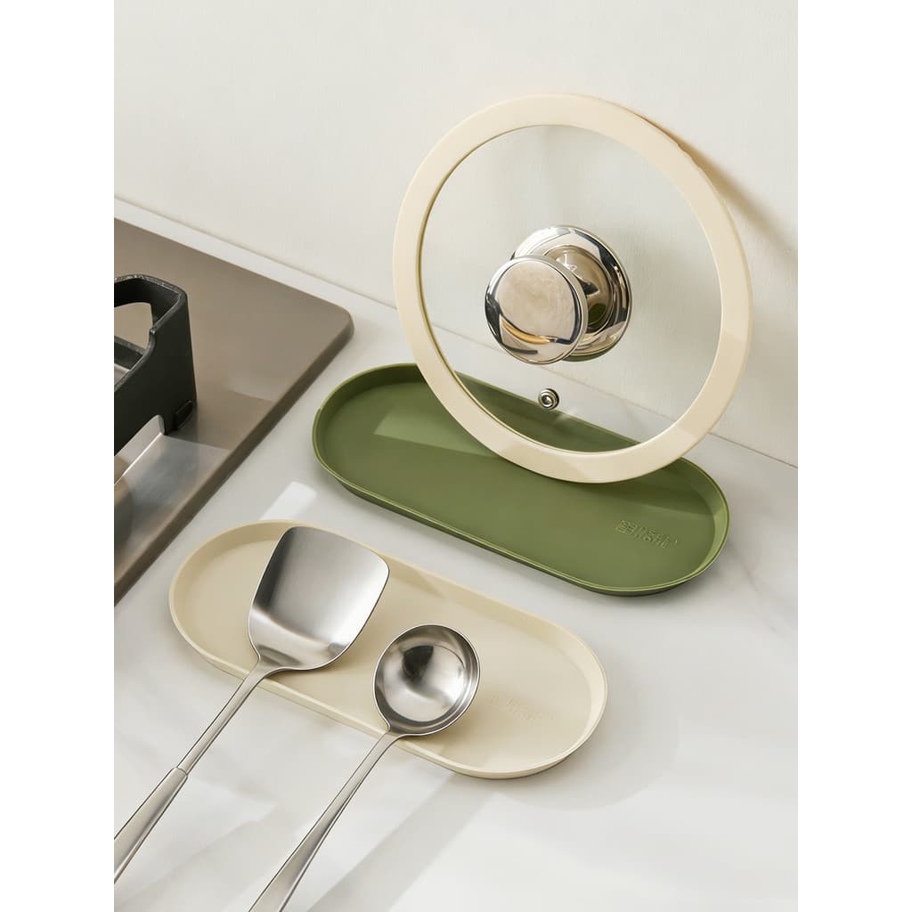 Mili estilo Silicone pote tampa almofada cozinha pote tampa ferramenta útil bancada espátula colher Placer almofada de a