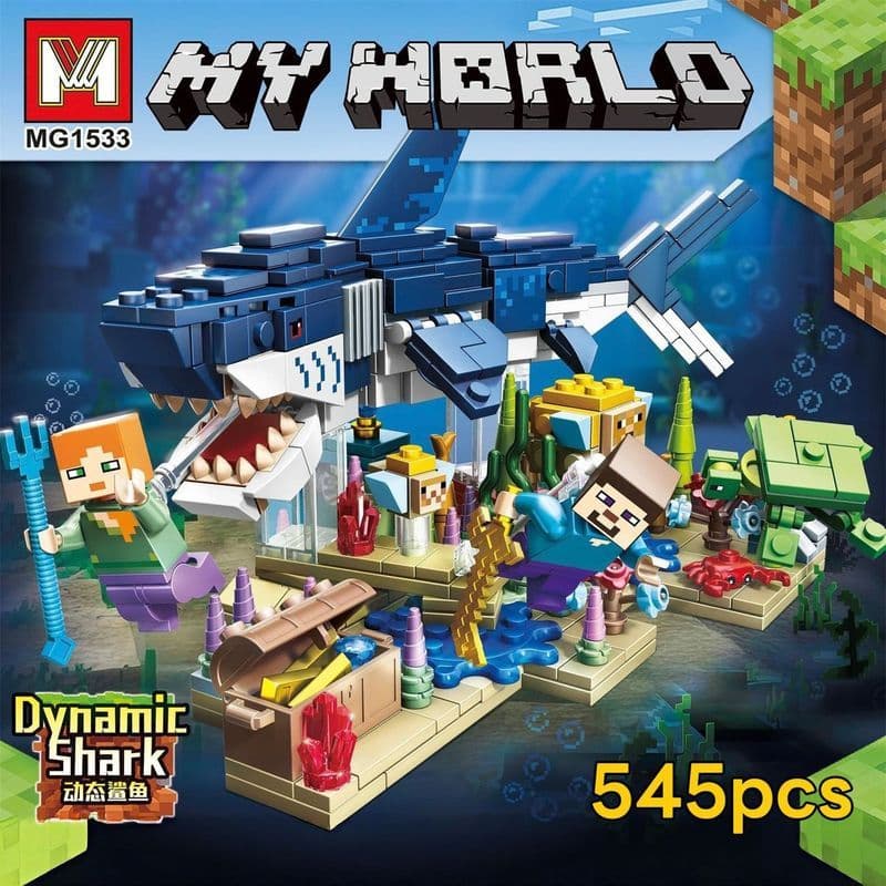 545 pçs mar profundo Megalodon compatível Lego bloco de construção brinquedo educacional montagem bloco construção crian
