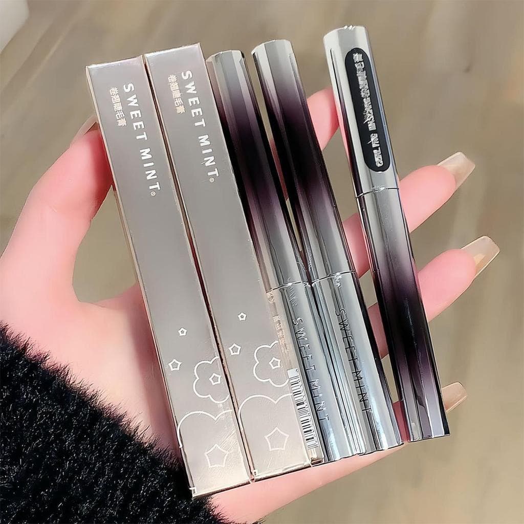 Genuíno SWEETMINT Curling Mascara de longa duração, sem decolagem, à prova d'água, à prova de suor, sem manchas, ondulaç