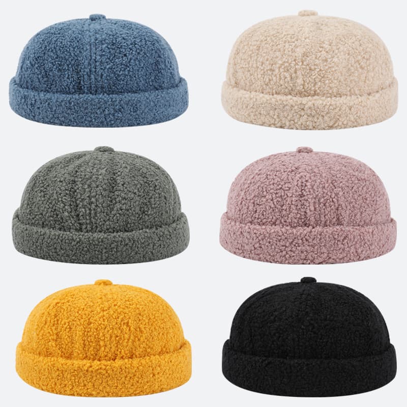 Chapéu Guapi feminino outono inverno chapéu Street Wear chapéu frio lã de cordeiro Yuppie chapéu cúpula senhorio chapéu