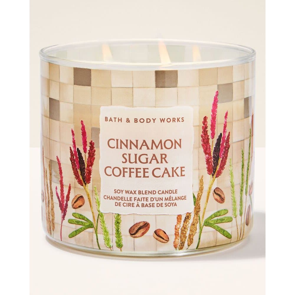 Vela Aromática 3 Pavios Cinnamon Sugar Coffee Cake Bath & Body Works
