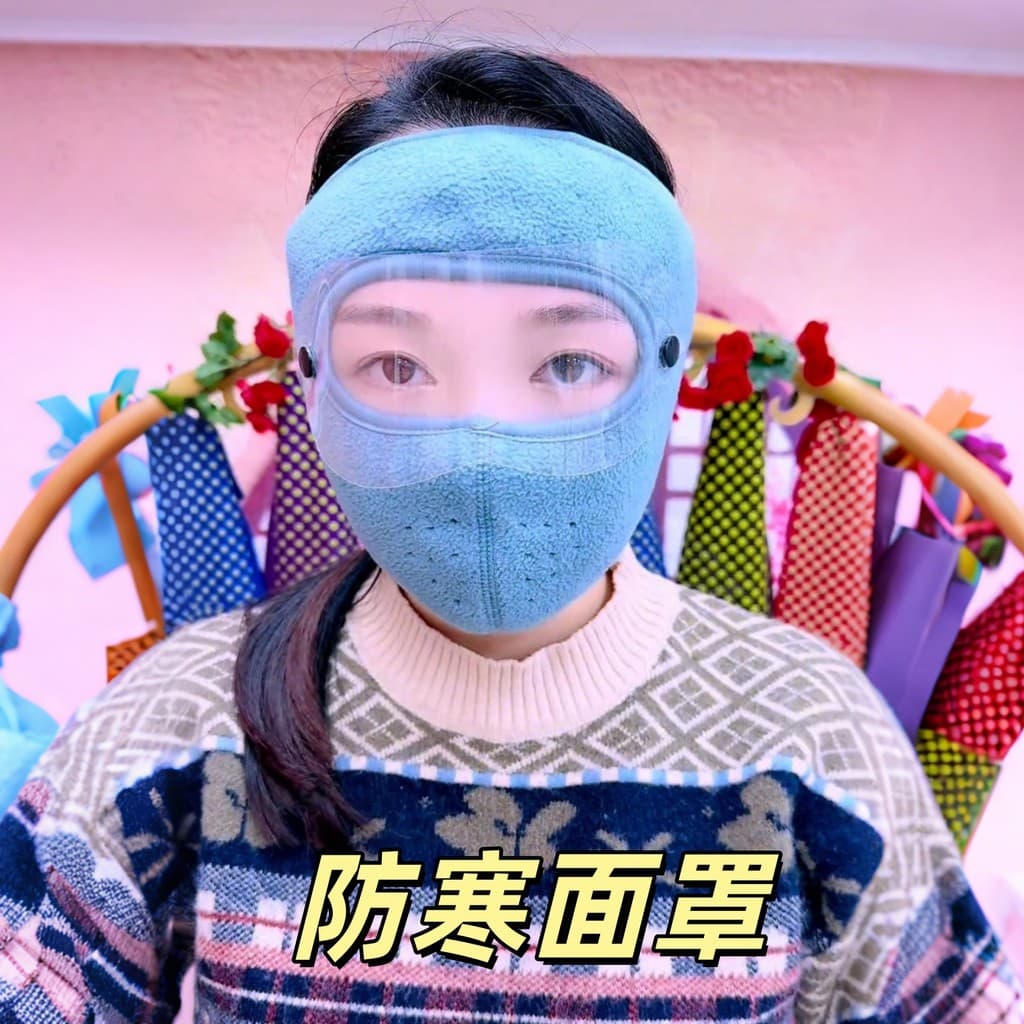 Máscara facial quente à prova de vento forro de lã de inverno engrossado à prova de frio máscara facial completa das mul